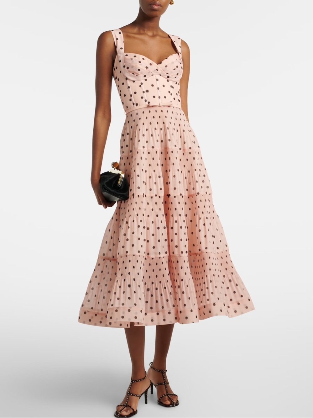 Zimmermann Polka Dot Tiered Midi-Dress